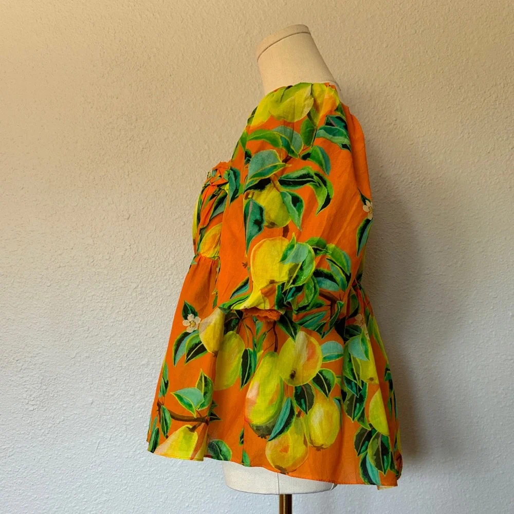 FARM Rio Chic Pears Blouse size Large - Picture 7 of 17
